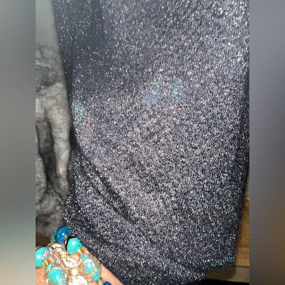 LEWIT Angora Mohair Lightweight Sweater NWT Metallic Gold Threads Sz XL - Picture 3 of 12